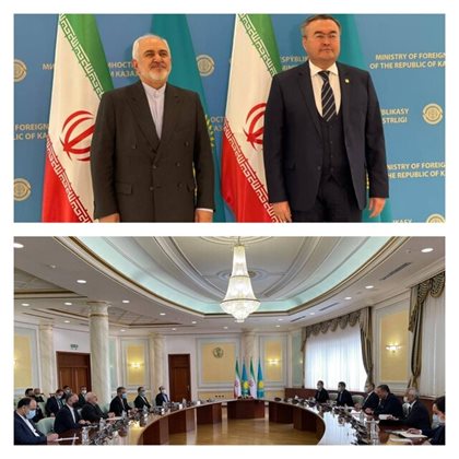 دیدار ظریف با وزیر خارجه قزاقستان